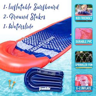 Foto 2 | Tobogán Acuático Franklin Sports Aqua Ride De 25 Pies Con Tabla De Surf Inflable - Venta Internacional.