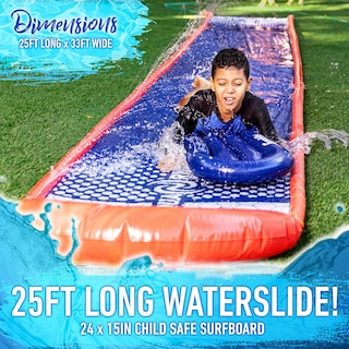Foto 3 | Tobogán Acuático Franklin Sports Aqua Ride De 25 Pies Con Tabla De Surf Inflable - Venta Internacional.
