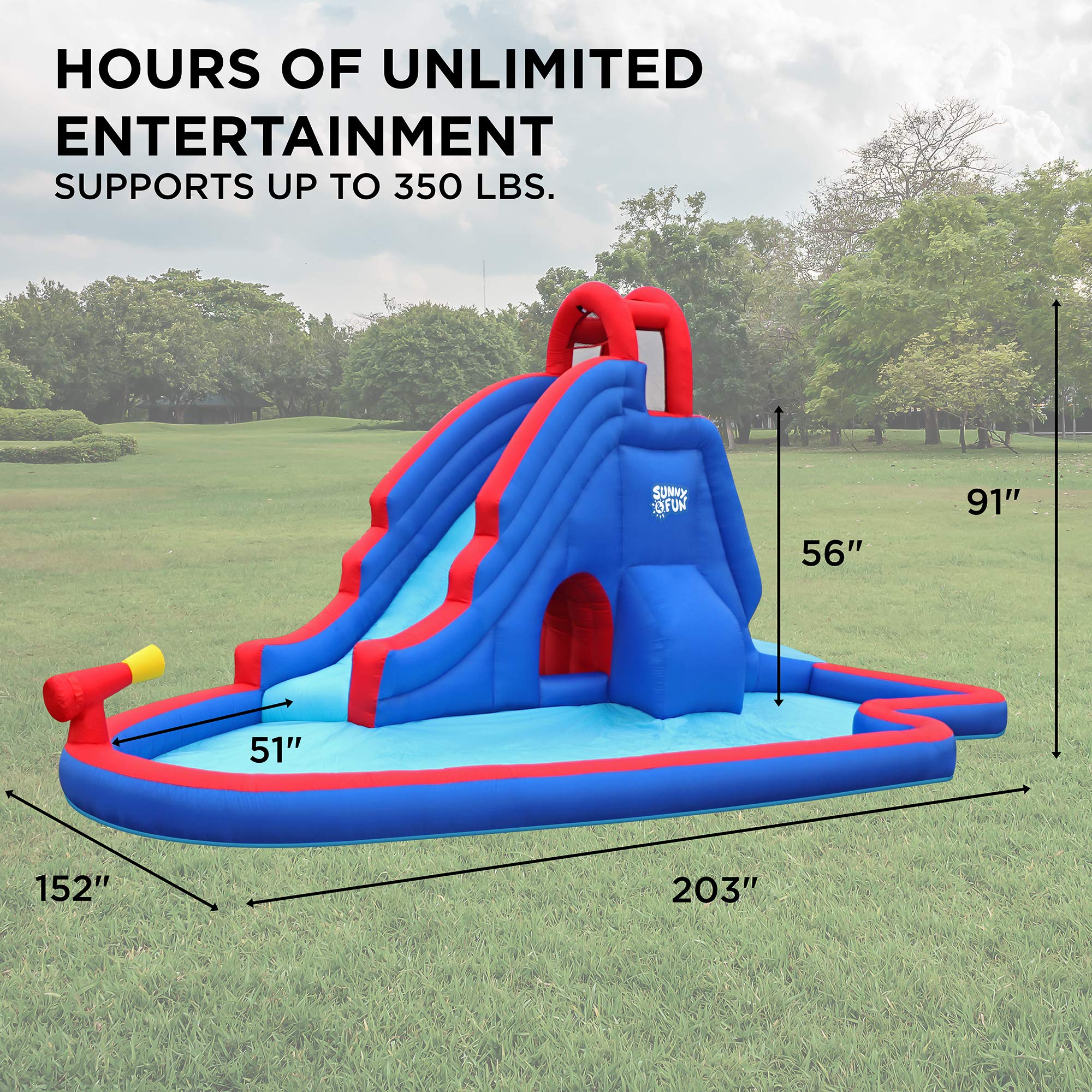 Foto 4 pulgar | Parque De Toboganes Inflables Sunny & Fun Deluxe - Venta Internacional.