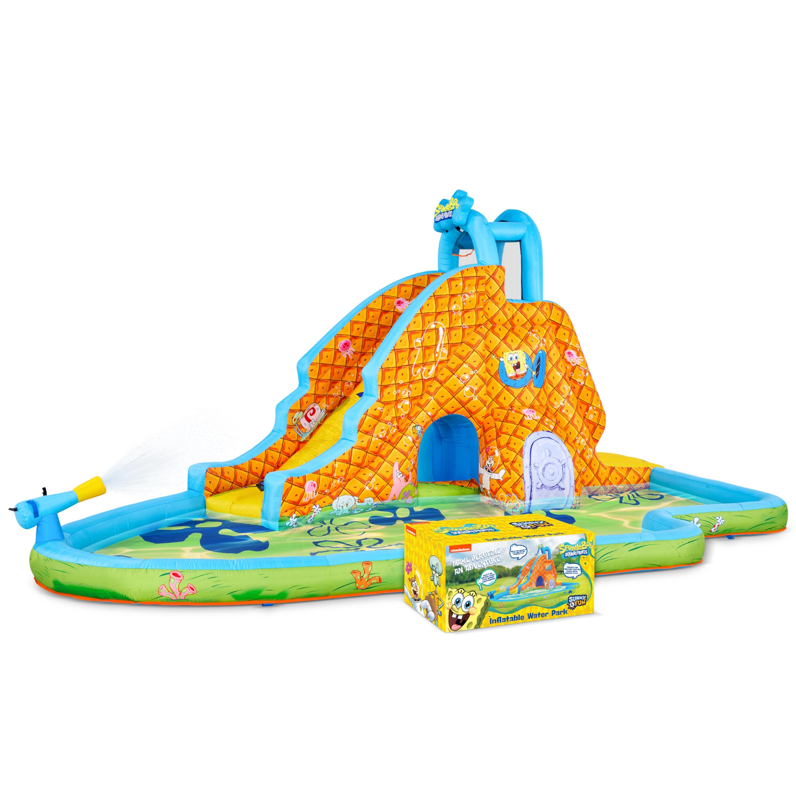 Foto 1 | Parque De Toboganes Acuáticos Inflables Sunny & Fun Spongebob - Venta Internacional.