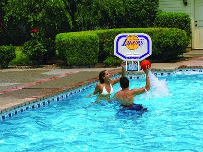 Foto 3 | Juego De Baloncesto Junto A La Piscina Poolmaster 72944 Nba Lakers - Venta Internacional.