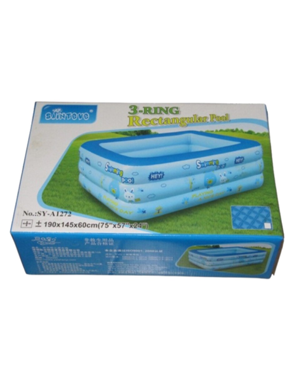 Foto 3 | Alberca Inflable Rectangular Azul 190 Cm