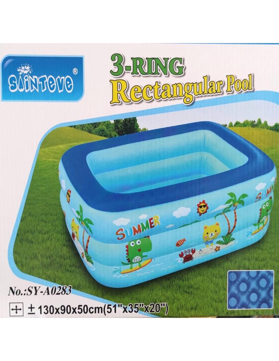 Foto 3 pulgar | Alberca Inflable Rectangular Azul 150 Cm
