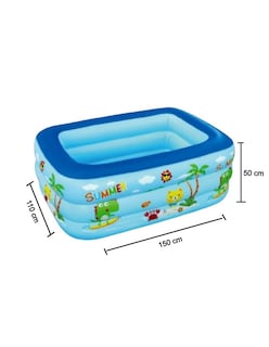 Foto 3 | Alberca Inflable Rectangular Azul 150 Cm