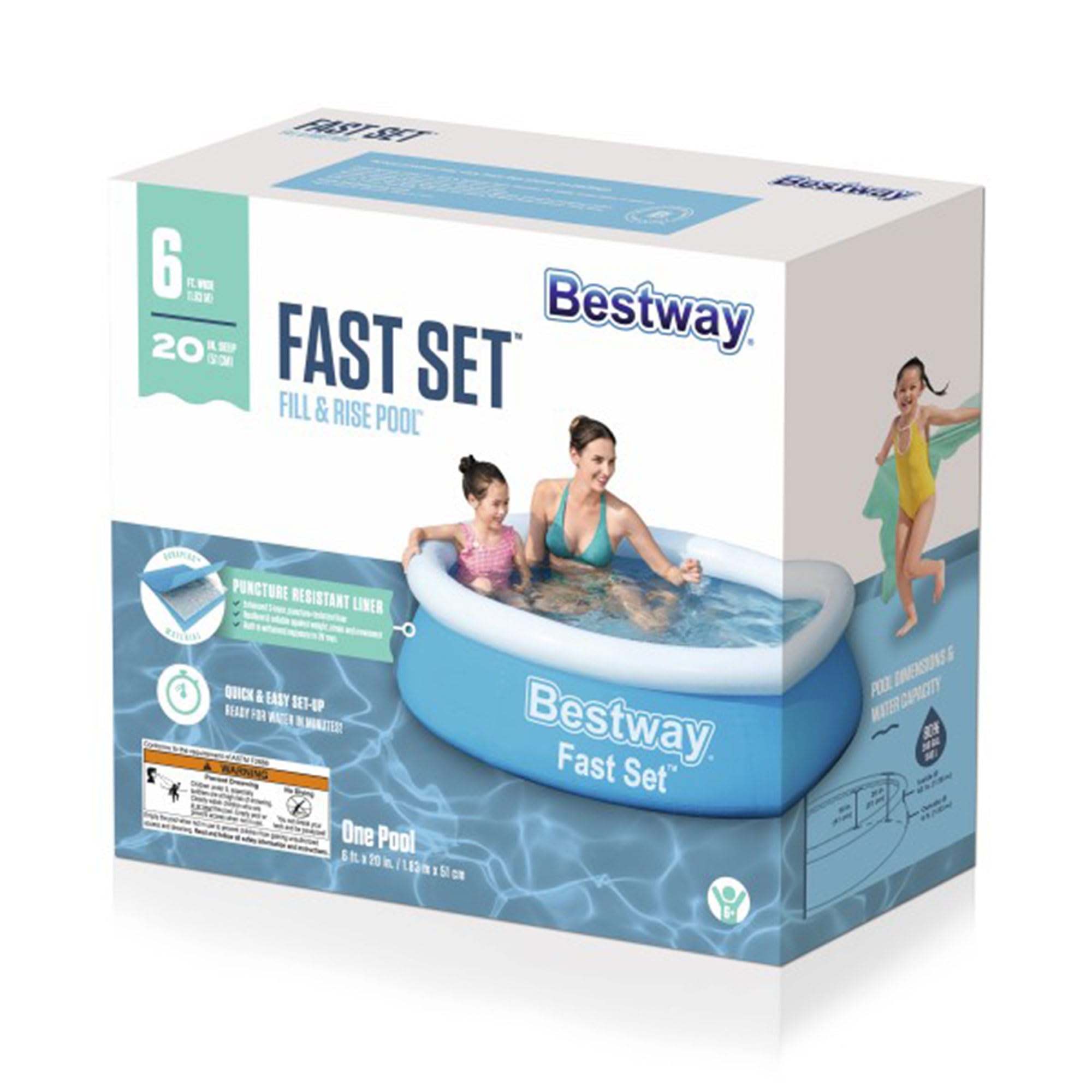 Foto 8 pulgar | Set Bestway Fast Para Piscina, 183 Cm X 51 Cm, 936 L, Azul - Venta Internacional.
