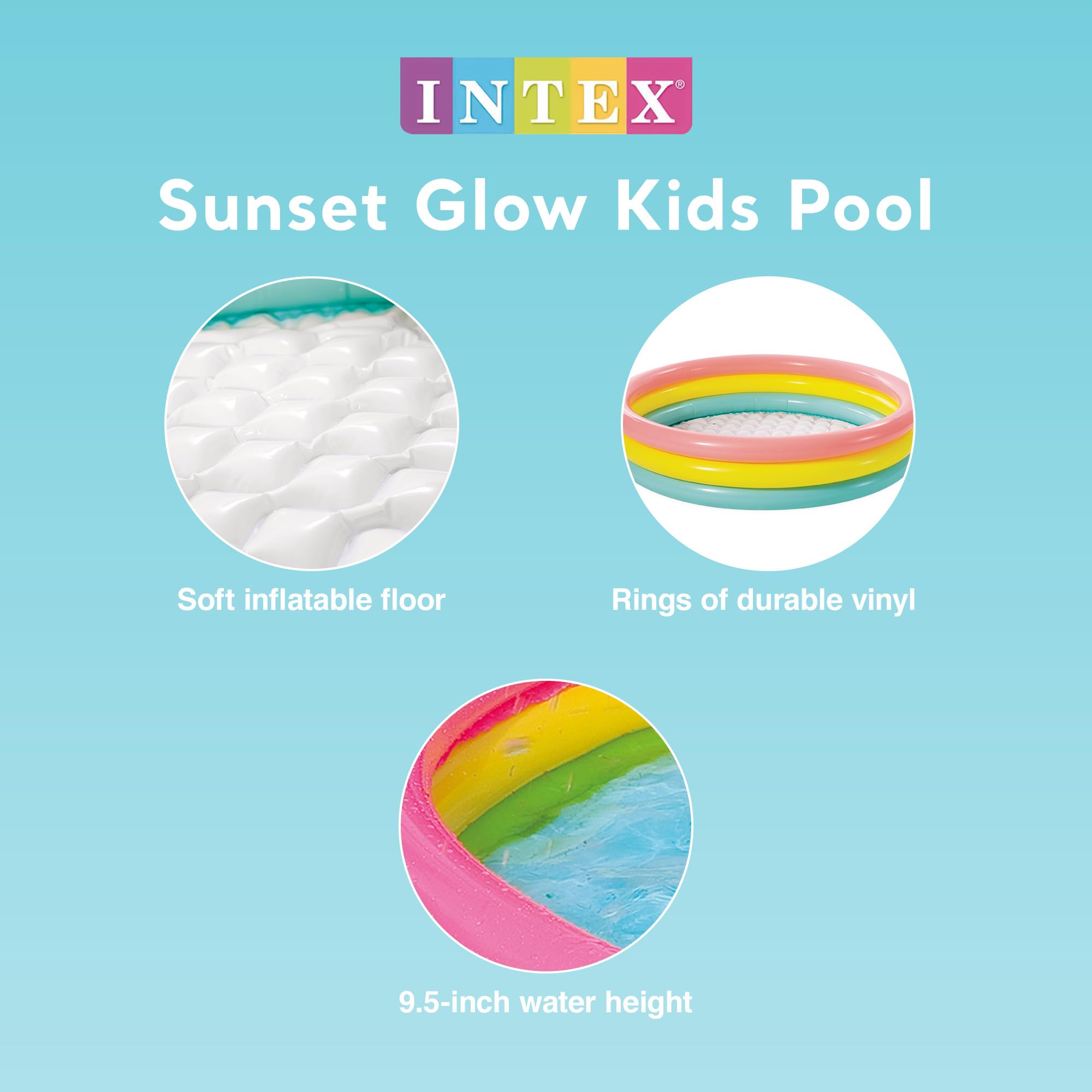 Foto 4 pulgar | Piscina Infantil Intex Summer Sunset Glow Design 147 X 33 Cm - Venta Internacional.