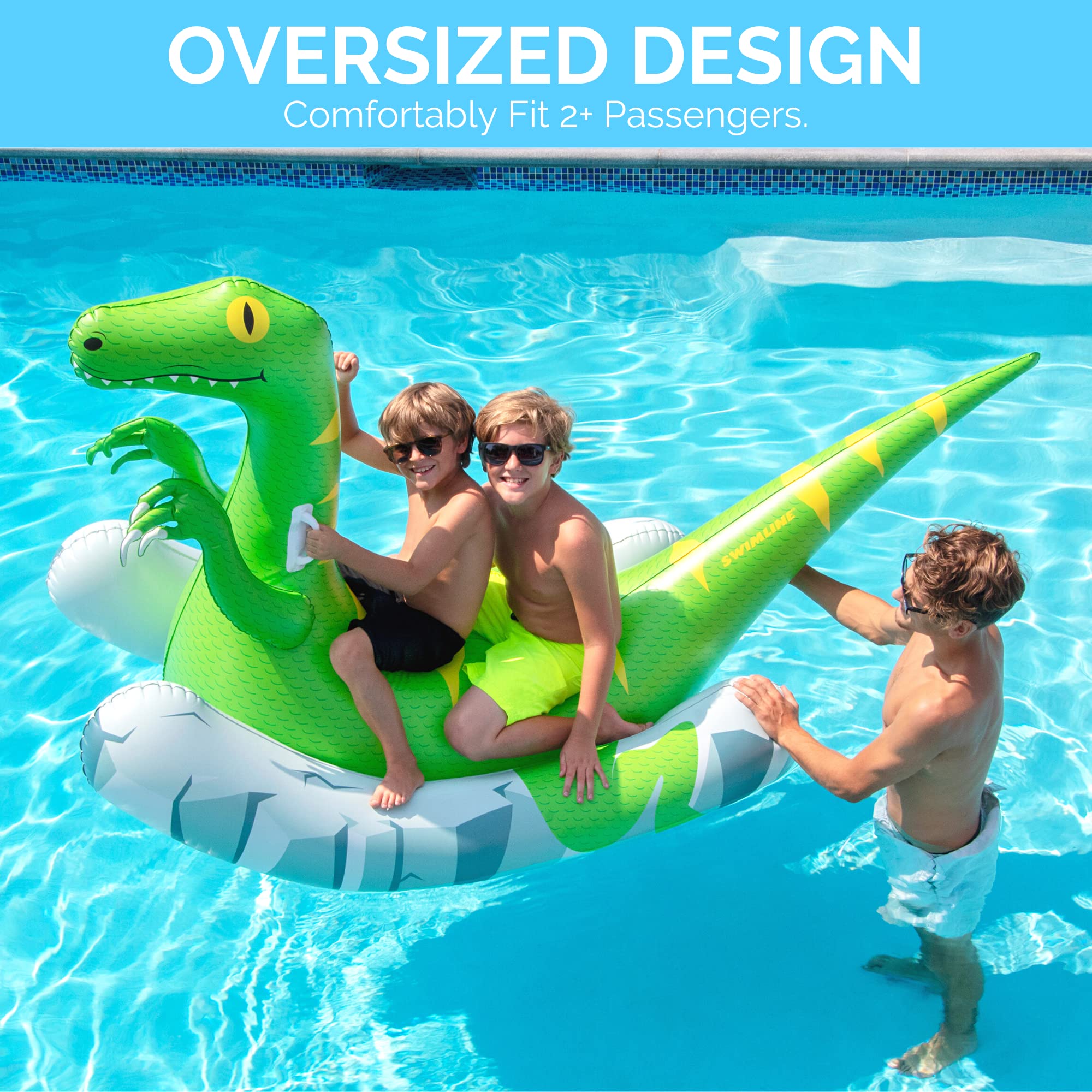 Foto 3 pulgar | Juguete Flotante Para Piscina Swimline Original Rocker Raptor Para Niños Y Adultos - Venta Internacional.