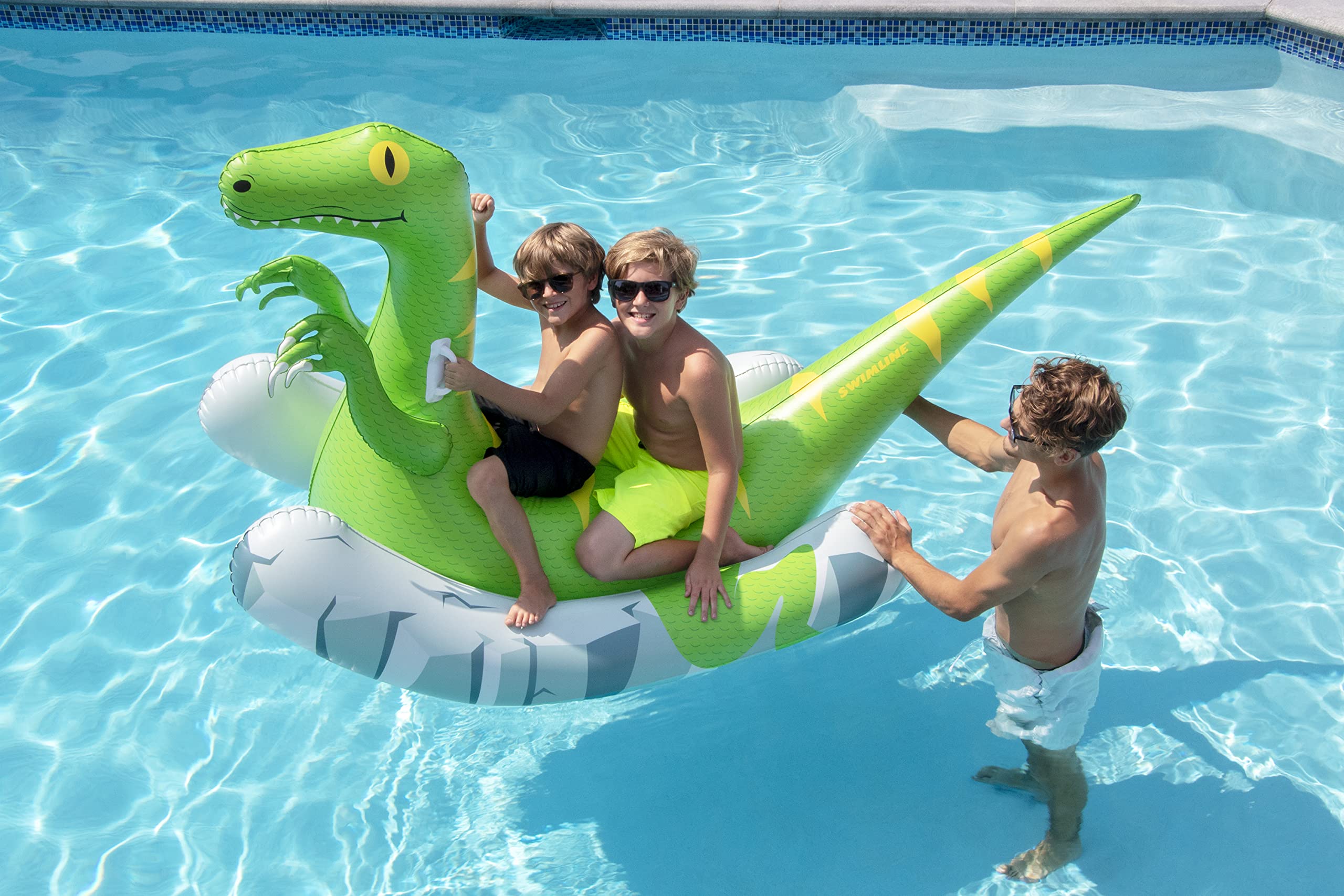 Foto 4 pulgar | Juguete Flotante Para Piscina Swimline Original Rocker Raptor Para Niños Y Adultos - Venta Internacional.