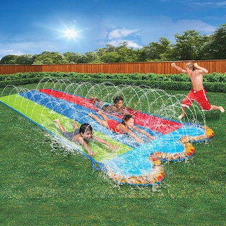 Foto 6 | Tobogán Acuático Banzai Triple Racer Inflable Para Patio Trasero Exterior - Venta Internacional.