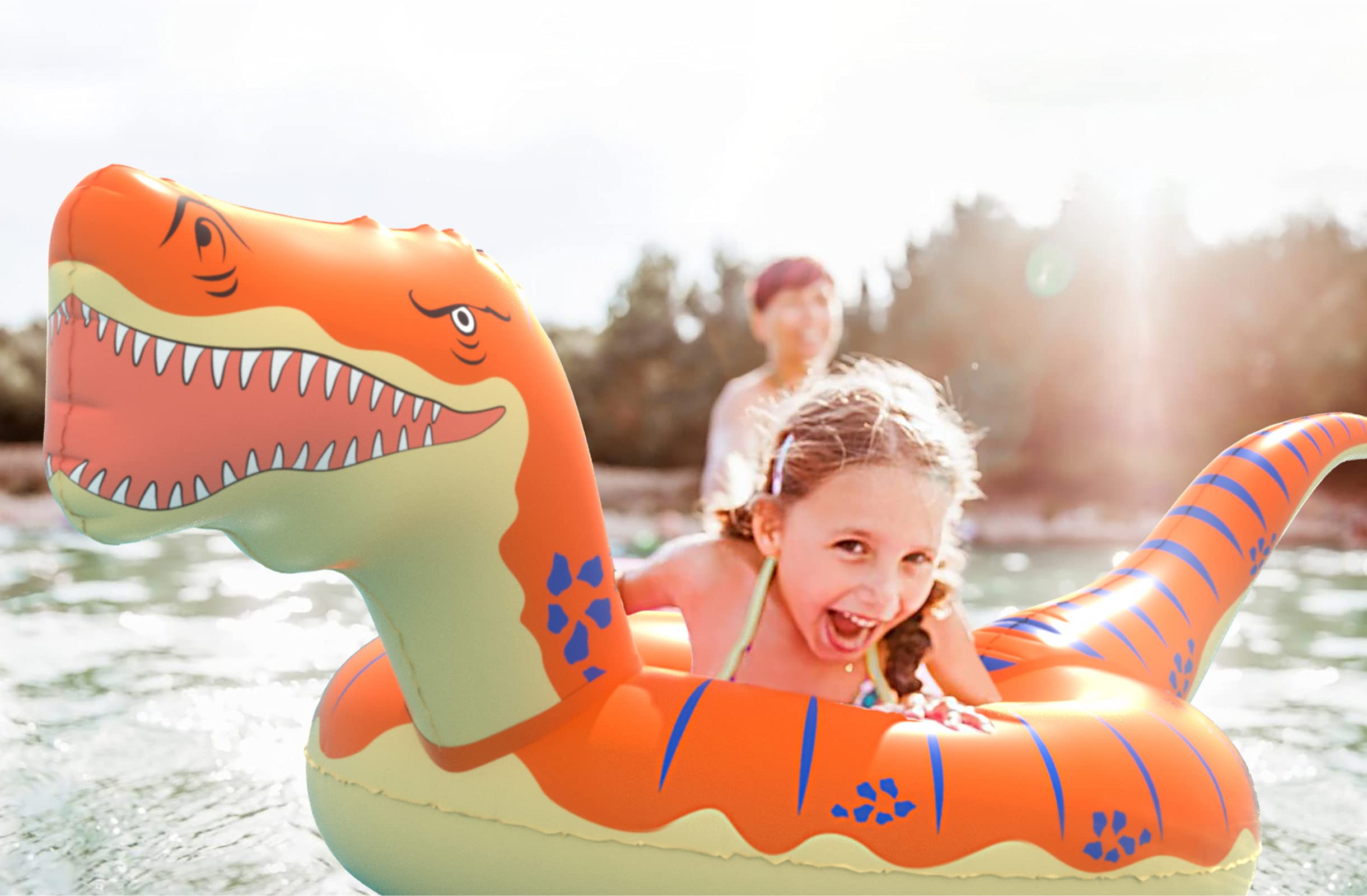 Foto 5 | Flotador Inflable Con Forma De Dinosaurio Jasonwell T-rex De 2,36 M Para Niños - Venta Internacional.