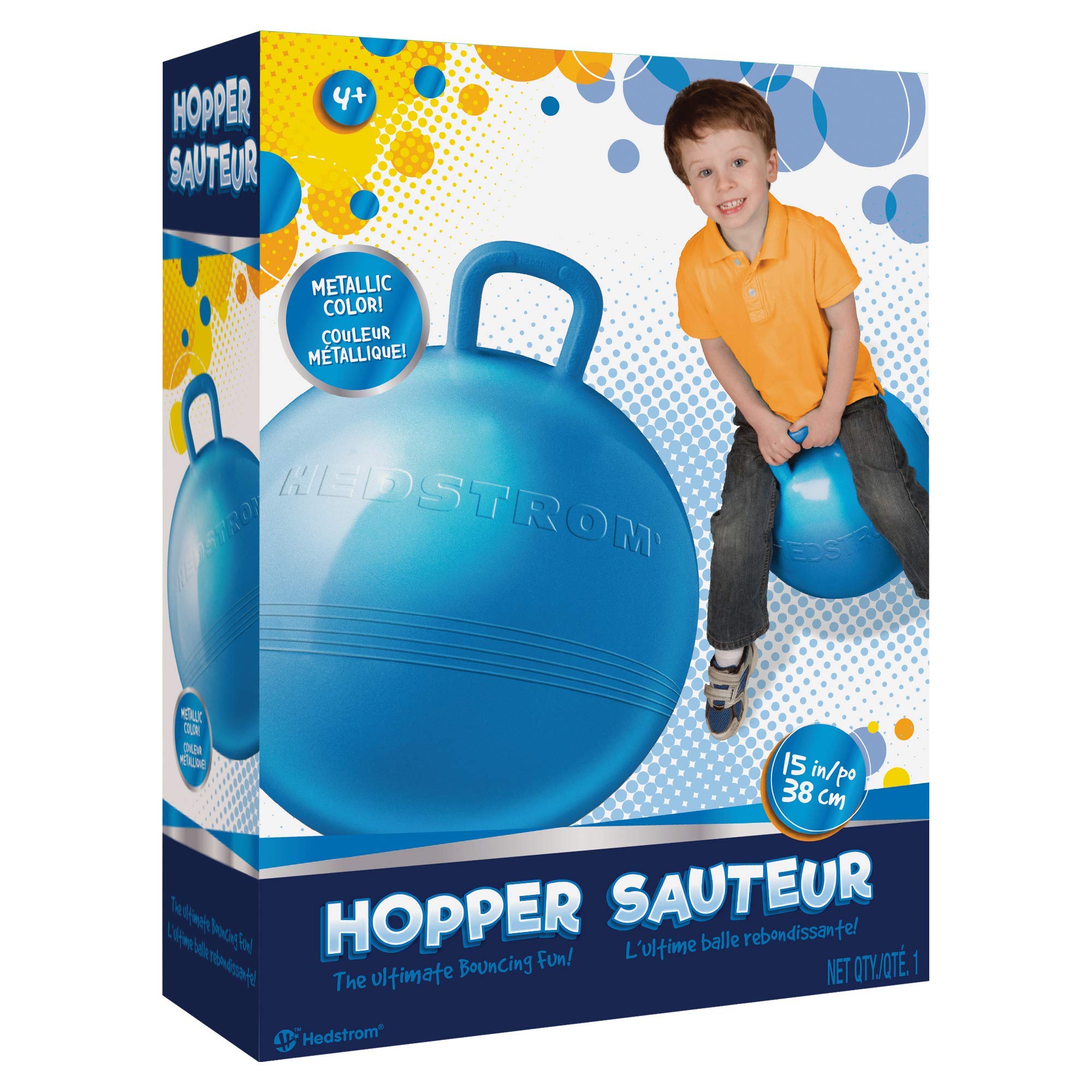 Foto 3 pulgar | Hopper Ball Hedstrom Metallic Blue Fun De 15 Pulgadas Para Niños Mayores De 4 Años - Venta Internacional.