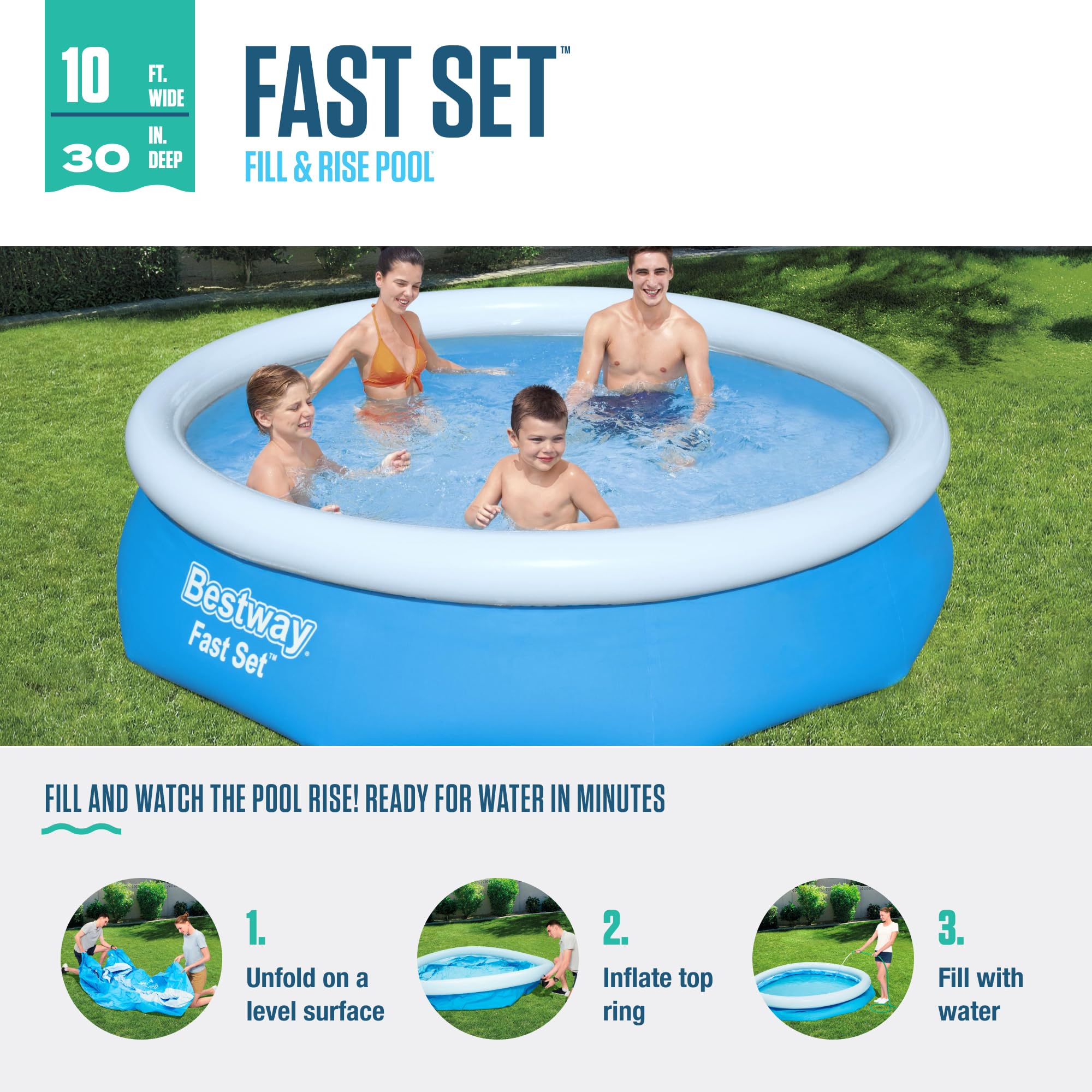 Foto 3 pulgar | Set Rápido Para Piscina Bestway De 10 Pies X 76 Cm Con Bomba De 1250 L/h - Venta Internacional.