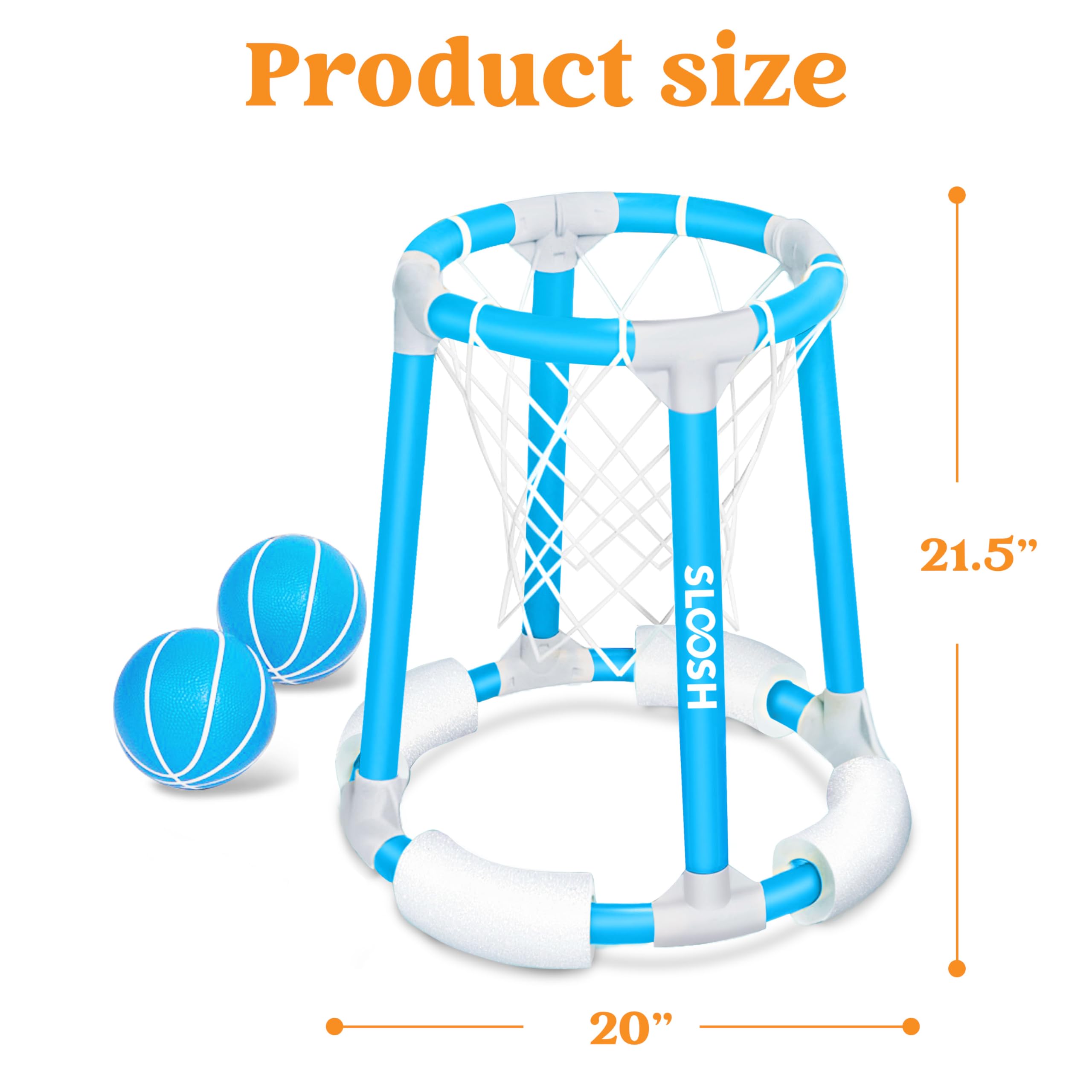 Foto 7 pulgar | Canasta De Baloncesto Para Piscina Sloosh Con 2 Pelotas De Baloncesto Y 1 Bomba - Venta Internacional.