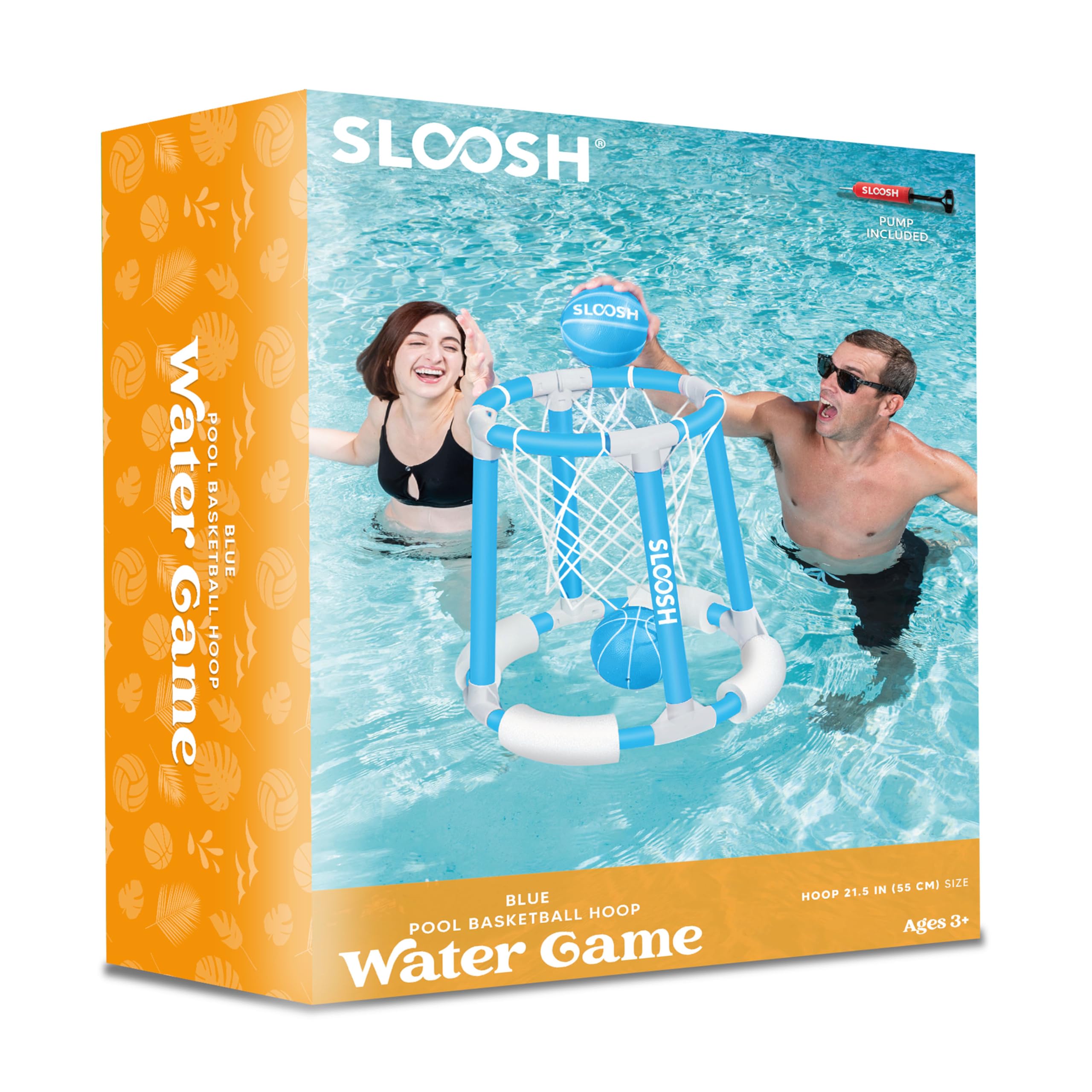 Foto 8 pulgar | Canasta De Baloncesto Para Piscina Sloosh Con 2 Pelotas De Baloncesto Y 1 Bomba - Venta Internacional.