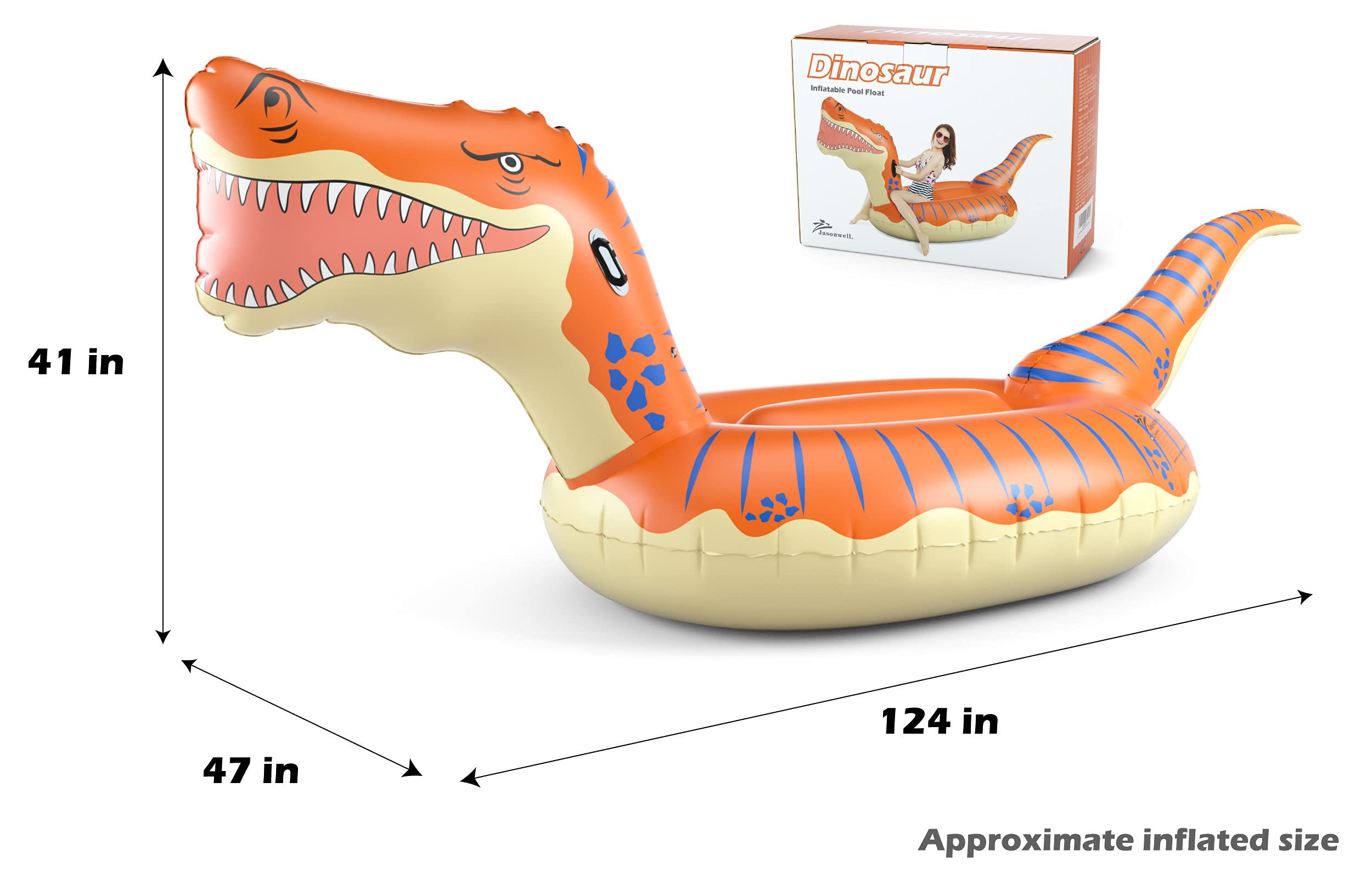 Foto 6 pulgar | Flotador Inflable Con Forma De Dinosaurio Jasonwell T-rex De 3,15 M Para Niños - Venta Internacional.