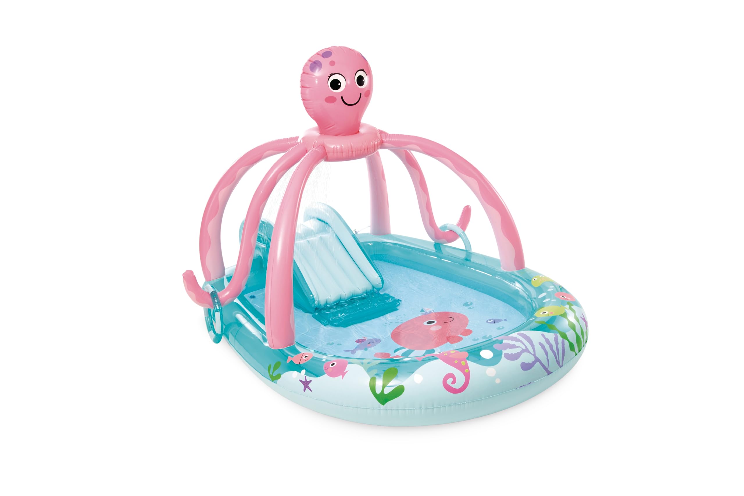 Foto 2 pulgar | Piscina Inflable Para Niños Intex Friendly Octopus Con Tobogán 3+ - Venta Internacional.