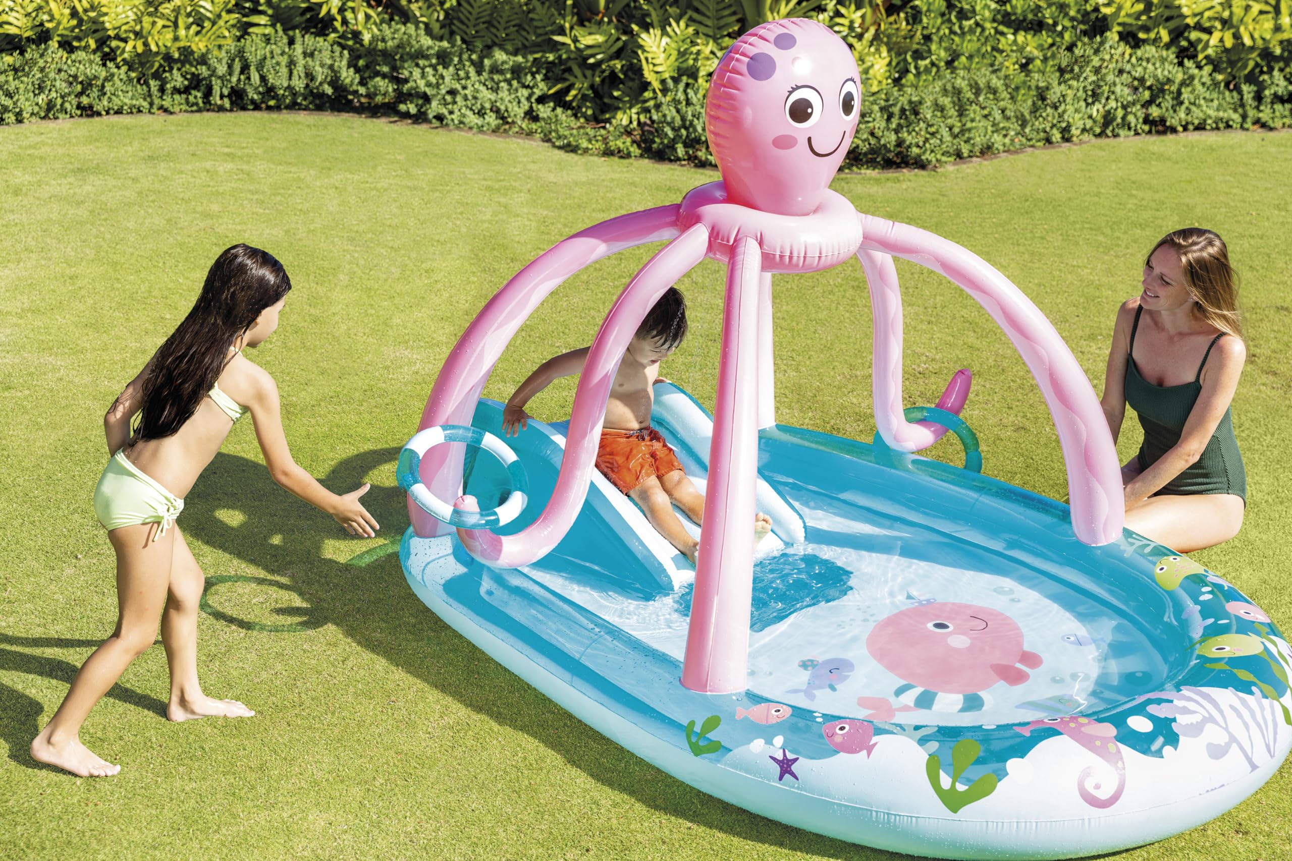 Foto 7 pulgar | Piscina Inflable Para Niños Intex Friendly Octopus Con Tobogán 3+ - Venta Internacional.