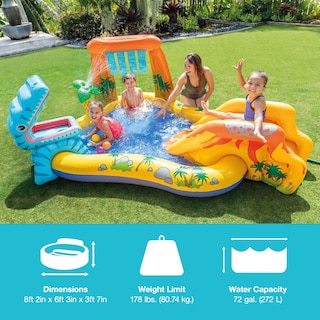 Foto 2 | Centro De Juegos Inflable Con Dinosaurios Intex Outdoor Con Tobogán - Venta Internacional.
