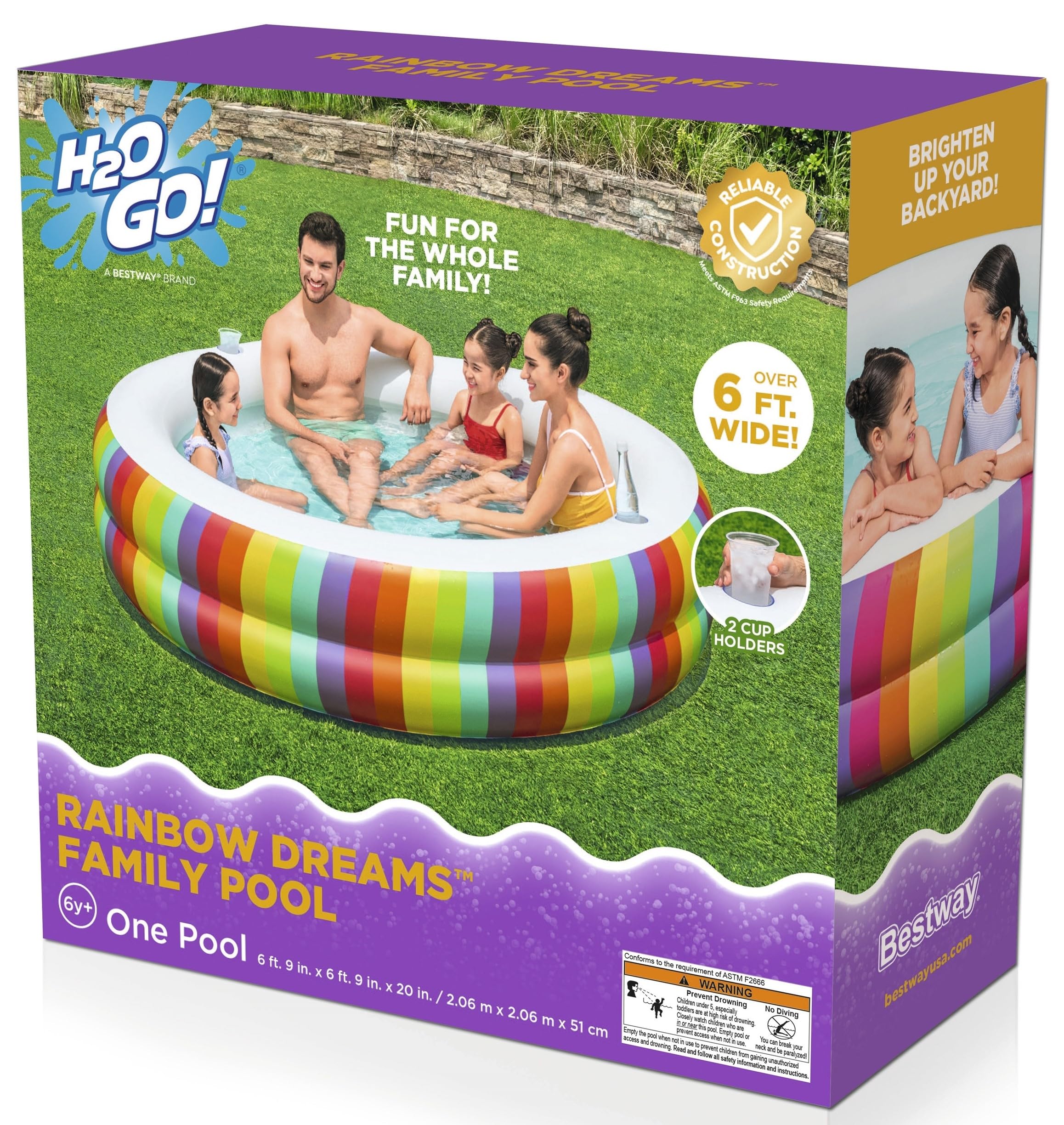 Foto 8 pulgar | Piscina Familiar Inflable Bestway H2ogo! Sueños De Arco - Venta Internacional.