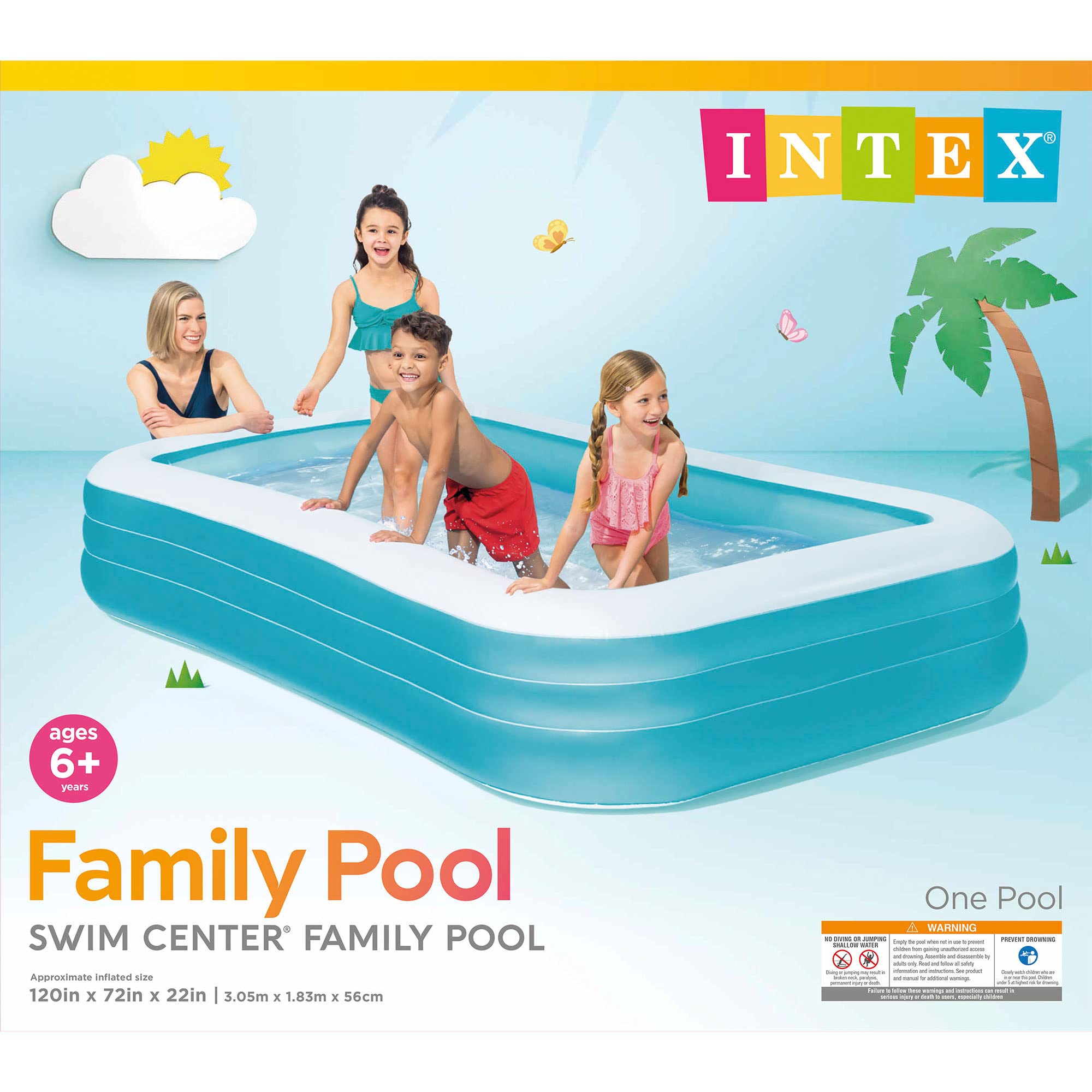 Foto 7 pulgar | Piscina Familiar Inflable Intex 58484ep Swim Center 1040l Azul - Venta Internacional.