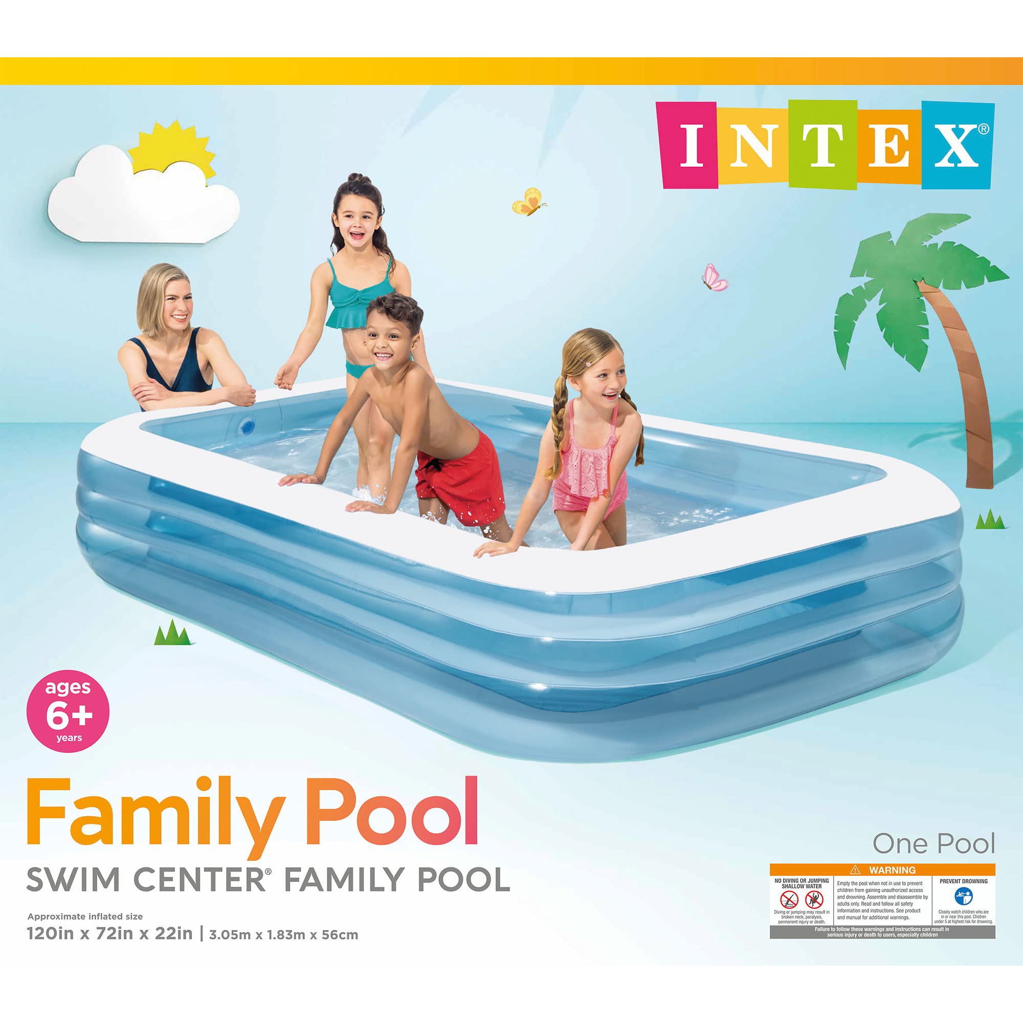 Foto 8 pulgar | Piscina Familiar Inflable Intex 58484ep Swim Center 1040l Azul - Venta Internacional.
