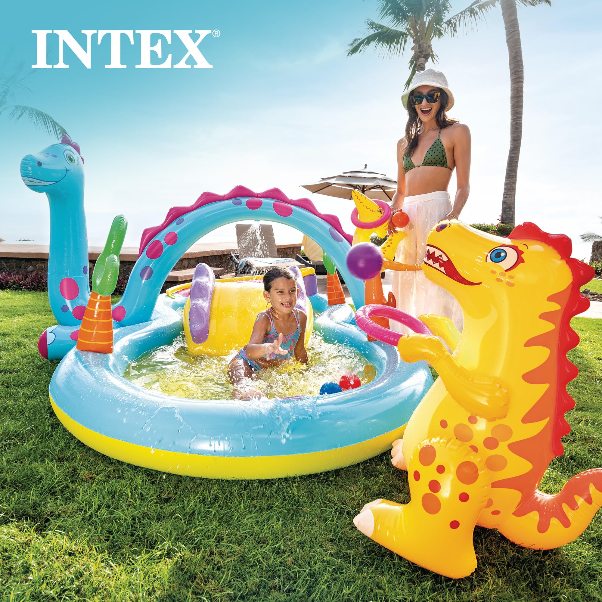 Foto 7 pulgar | Piscina Intex Dinoland Play Center 335l Para Niños - Venta Internacional.