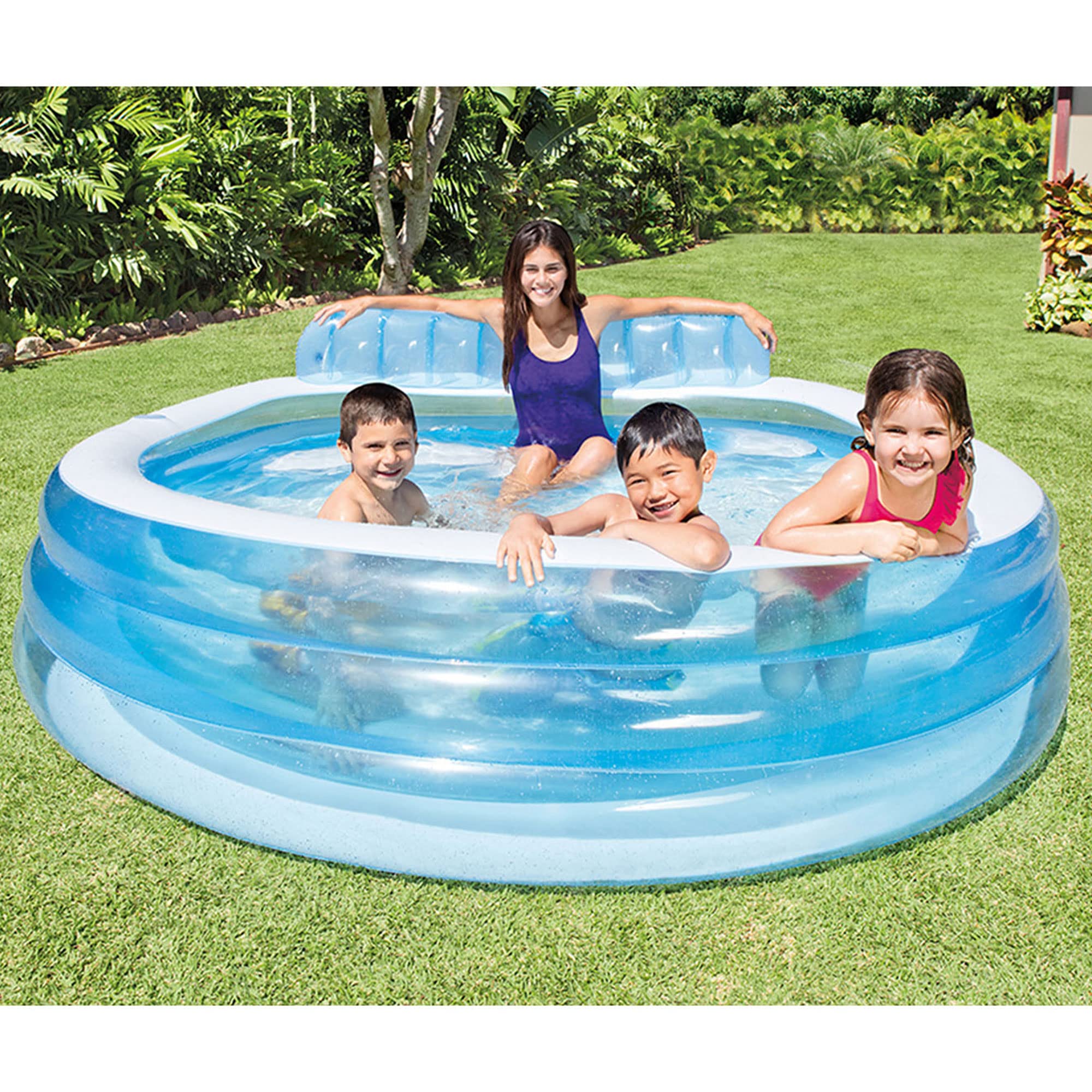 Foto 7 pulgar | Salón Familiar Inflable, Piscina, Centro De Natación Intex, 590l, Azul - Venta Internacional.