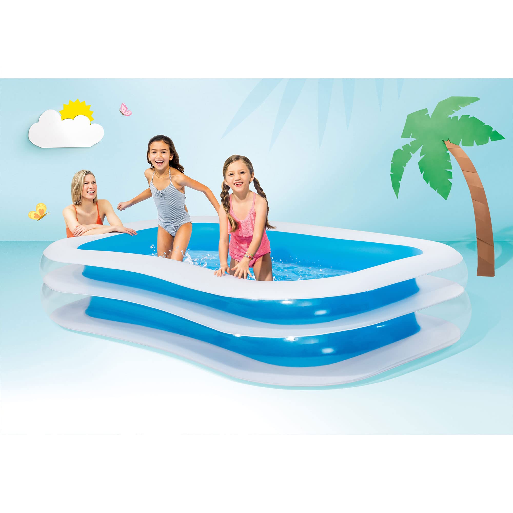 Foto 4 pulgar | Centro De Natación Inflable, Piscina Familiar Intex 56483ep, 750 L, Azul - Venta Internacional.