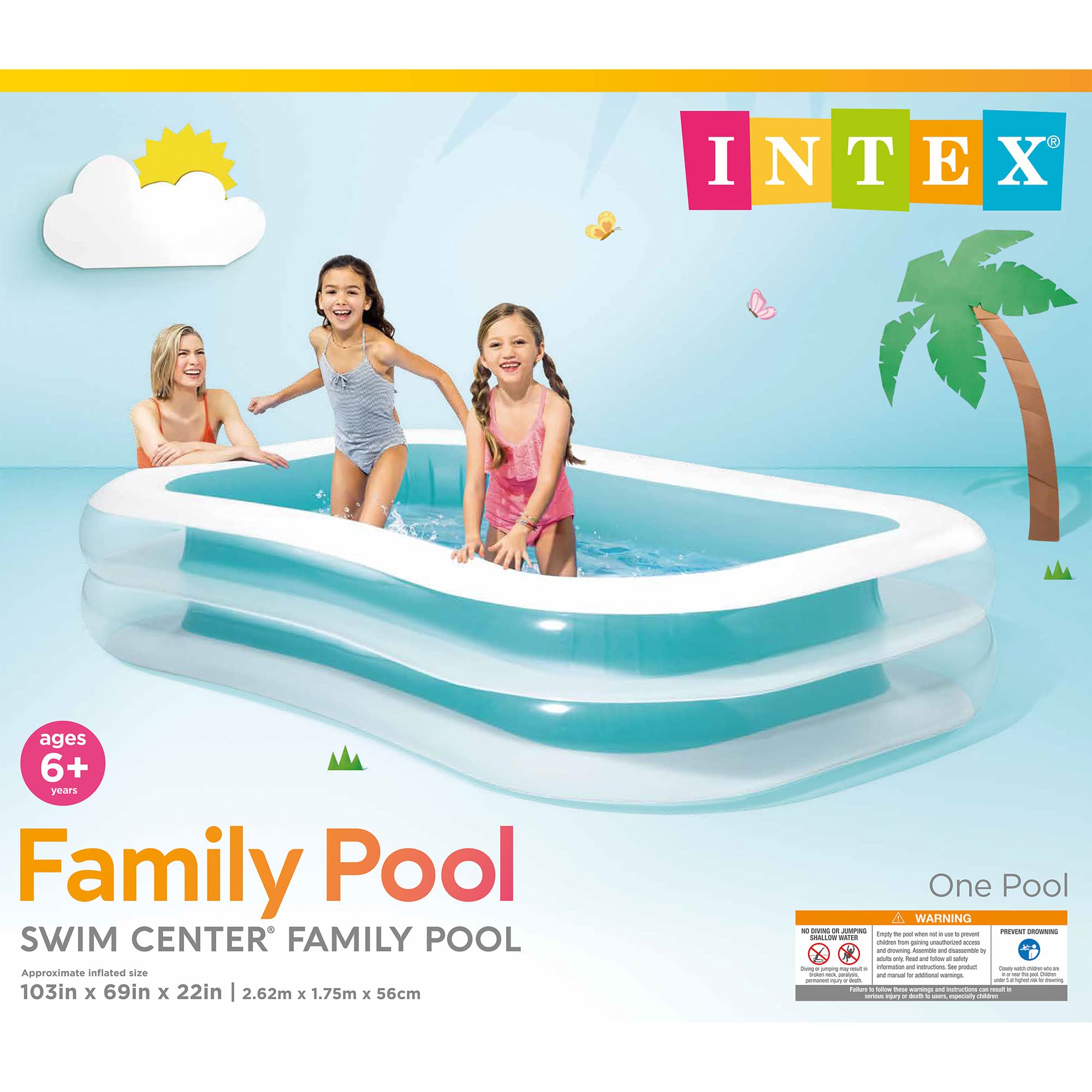 Foto 8 pulgar | Centro De Natación Inflable, Piscina Familiar Intex 56483ep, 750 L, Azul - Venta Internacional.