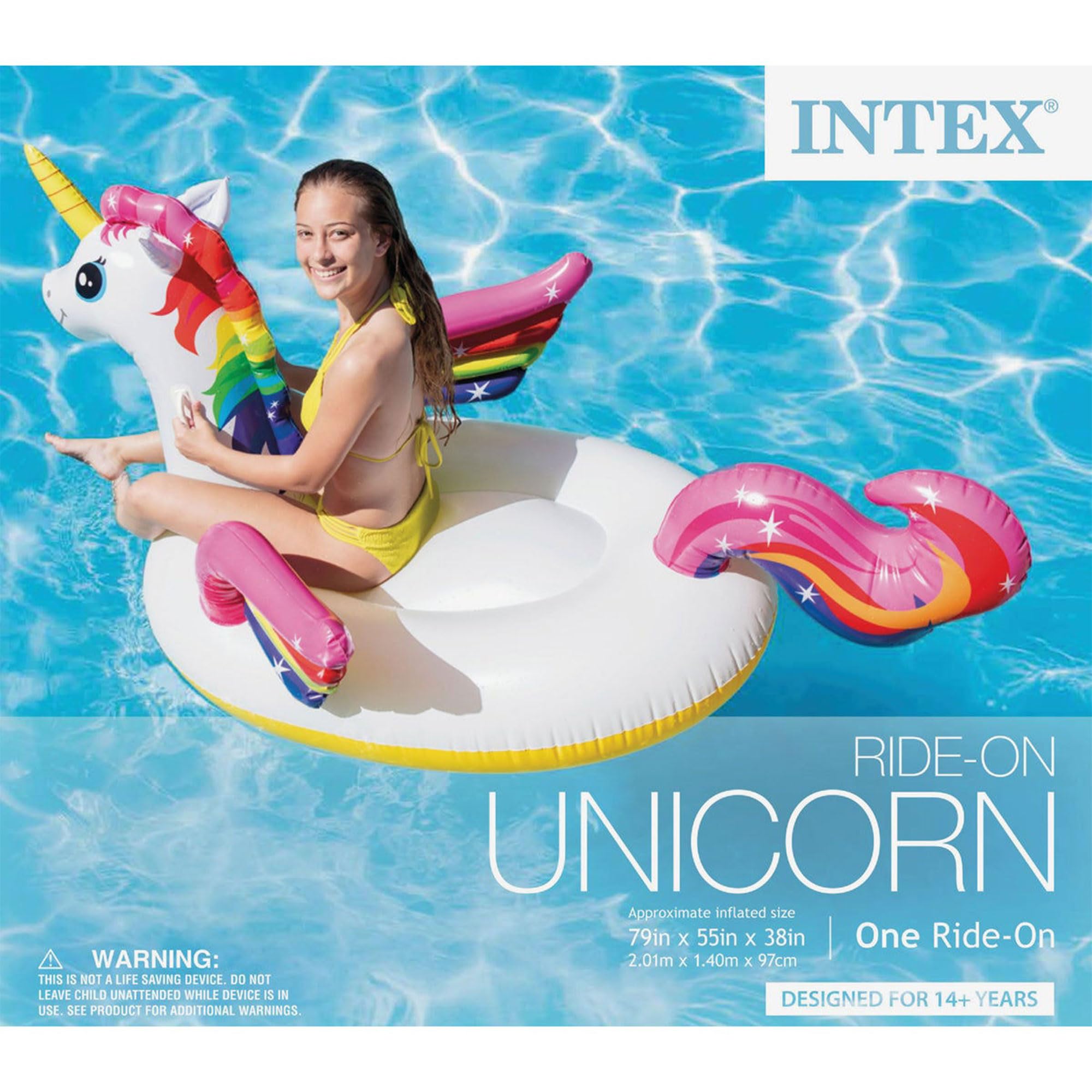 Foto 6 pulgar | Flotador Inflable Para Piscina Intex Enchanted Unicorn Para Niños - Venta Internacional.