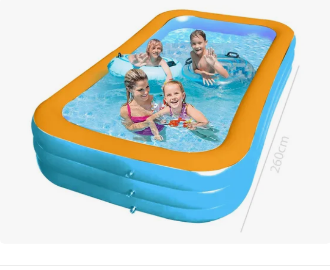 Foto 2 pulgar | Alberca Inflable Grandes Piscina Inflable Rectangular 2.6 M