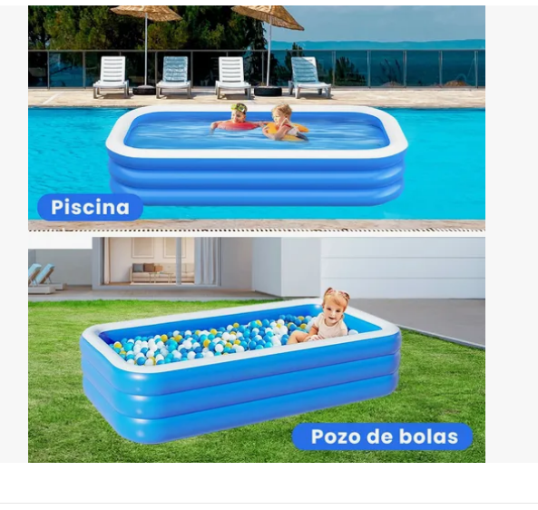 Foto 5 pulgar | Alberca  Inflable  Grandes Piscinas Rectangulares  300 Cm