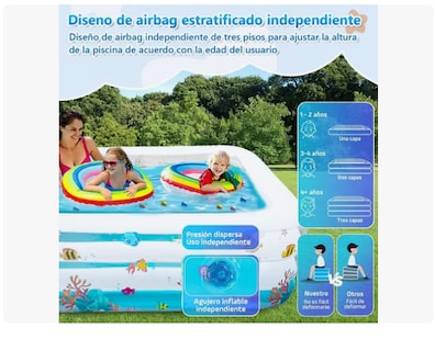 Foto 2 | Alberca Piscinas Inflables Rectangulares