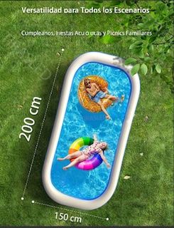 Foto 2 | Inflable Alberca Piscinas Inflables Gran 200cm + 5 Globos De Agua
