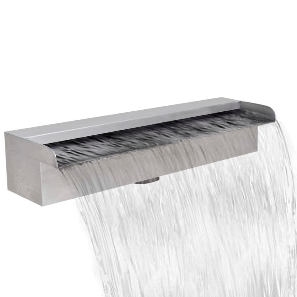 Foto 3 | Fuente Para Piscina Con Forma De Cascada Vidaxl Rectangular De 45 Cm  Acero Inoxidable - Venta Internacional.