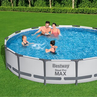 Foto 3 | Alberca Circular Estructural 427 Cm Con Filtro color Gris Plástico Bestway