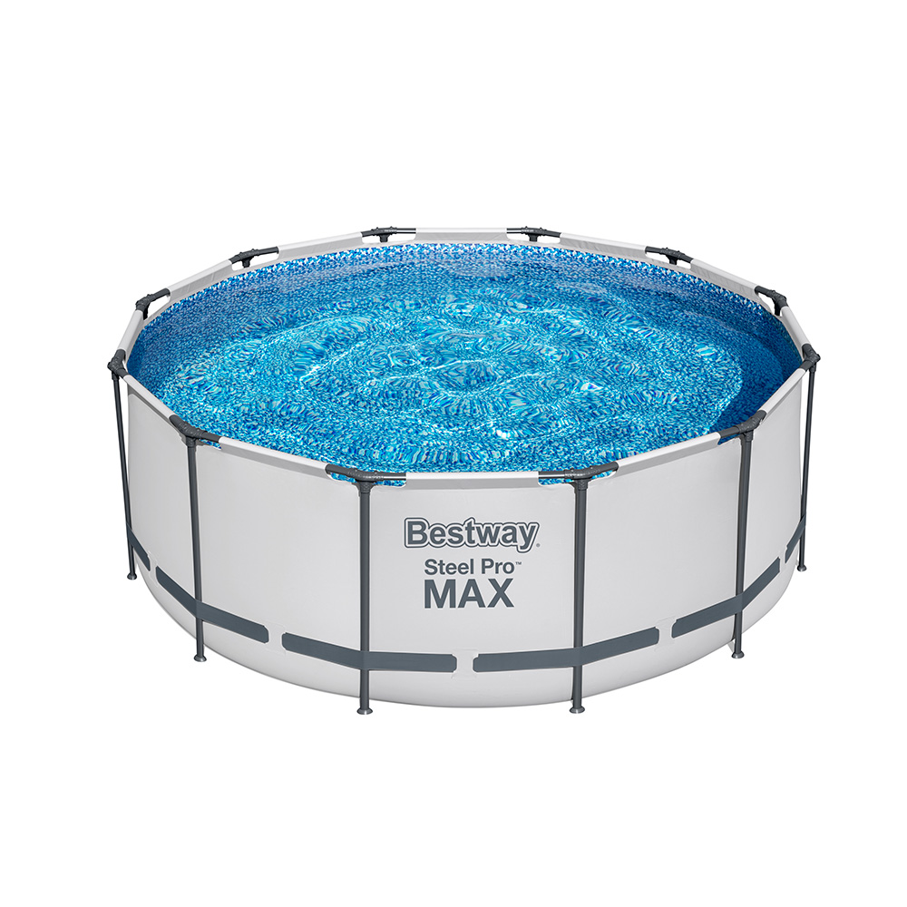 Alberca Estructural Bestway 56421 color Gris Circular + Accesorios
