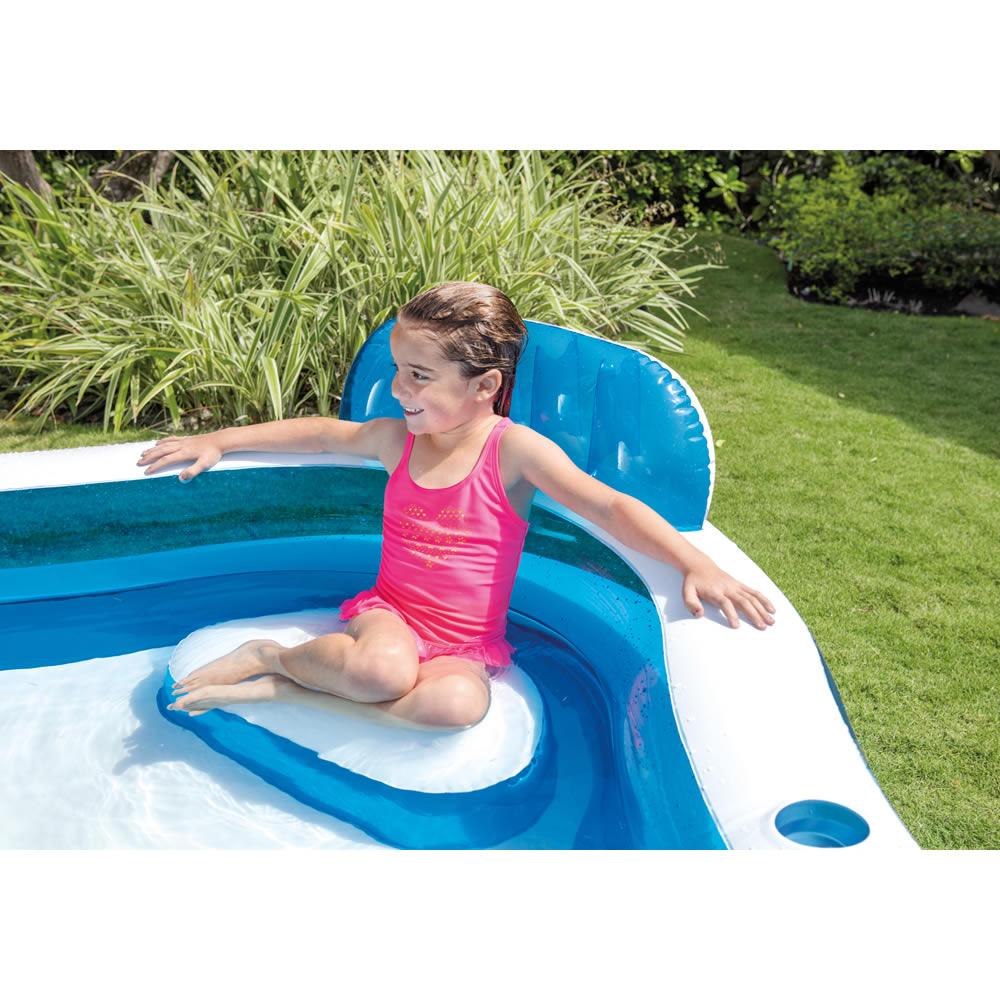 Foto 2 | Alberca Inflable Intex Swim Center Cuadrangular con Asientos color Azul