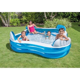 Foto 3 | Alberca Inflable Intex Swim Center Cuadrangular con Asientos color Azul