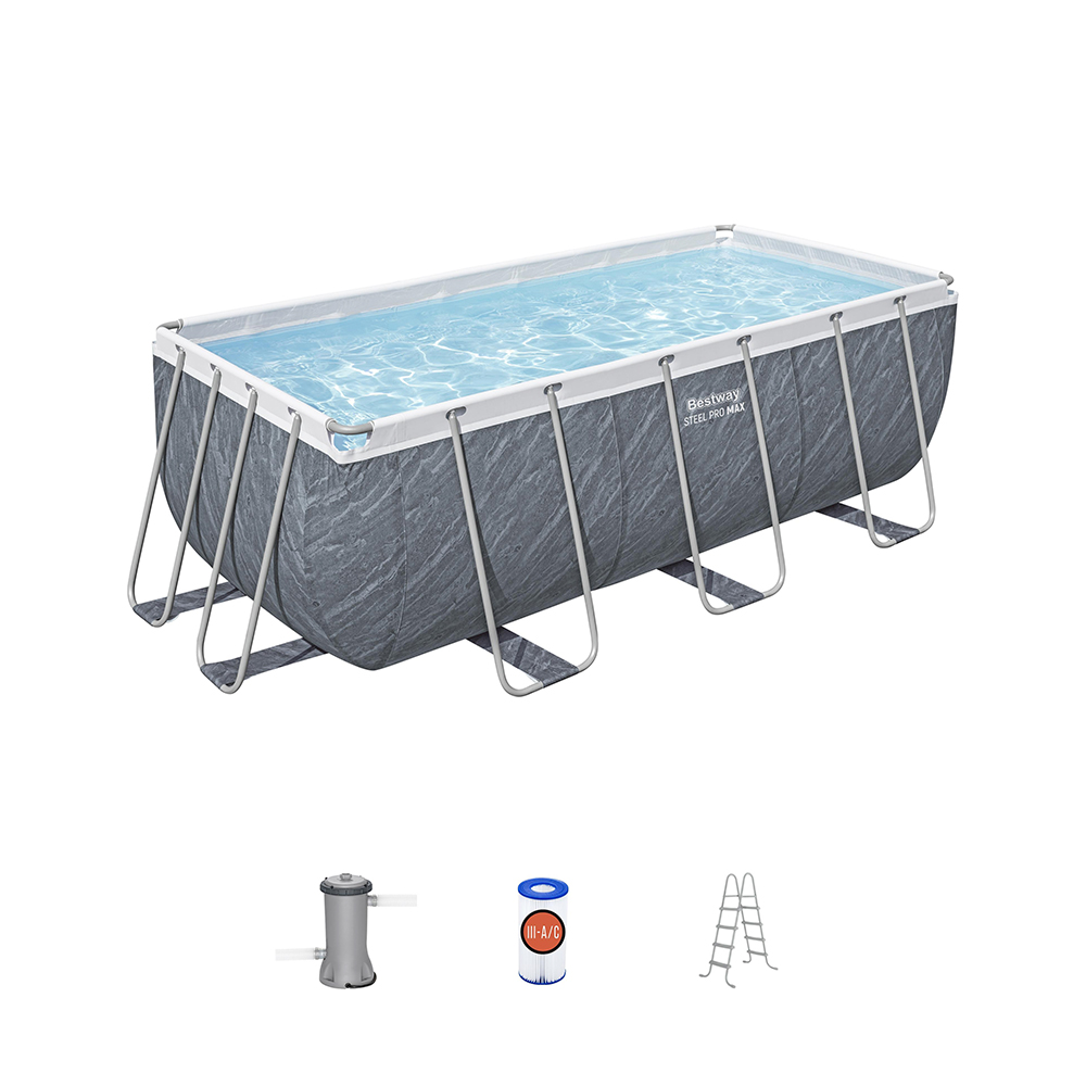 Foto 5 pulgar | Alberca Estructural Bestway Steel Promax Rectangular 4.12 X2.01 Mts