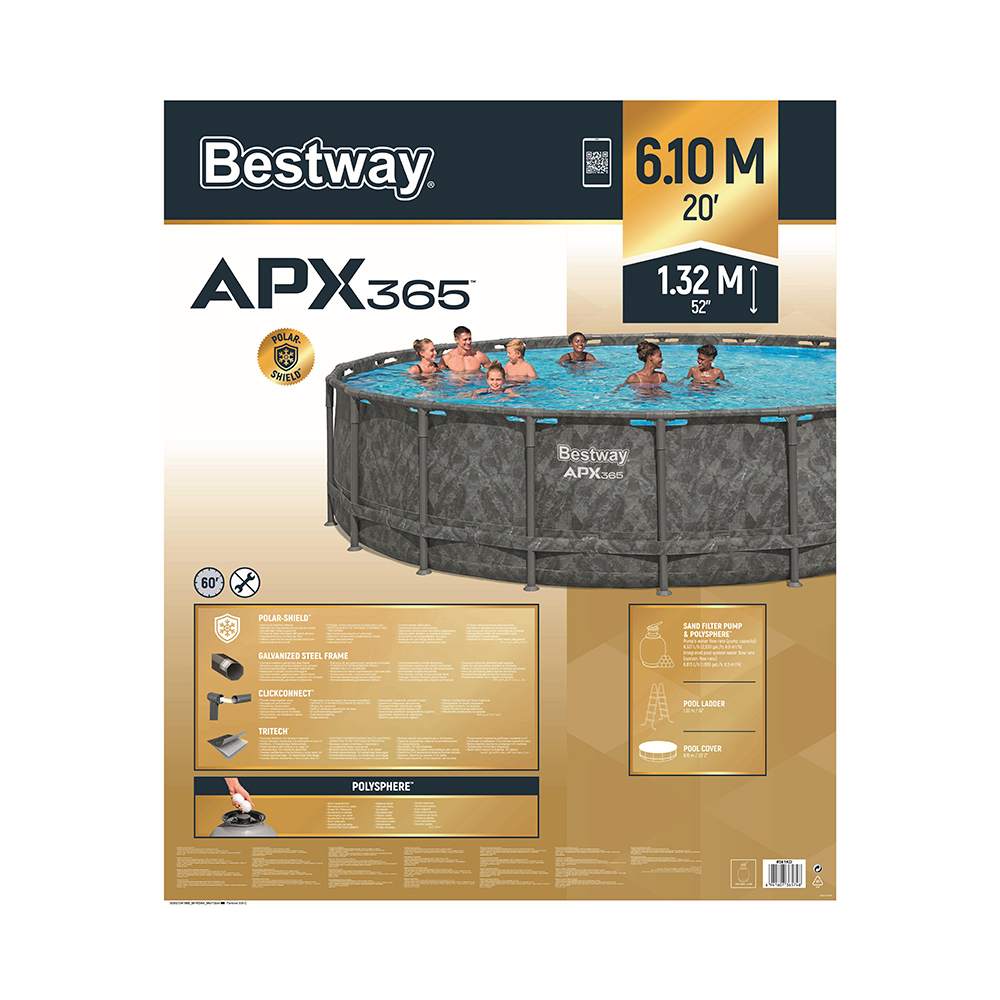 Foto 3 | Alberca Estructural Bestway Apx 365 Redonda 6.10 X 1.32 Mts