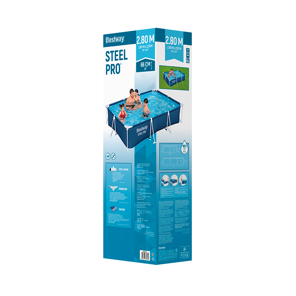 Foto 3 | Alberca Estructural Bestway Steel Pro Rectangular 280x201 Cm
