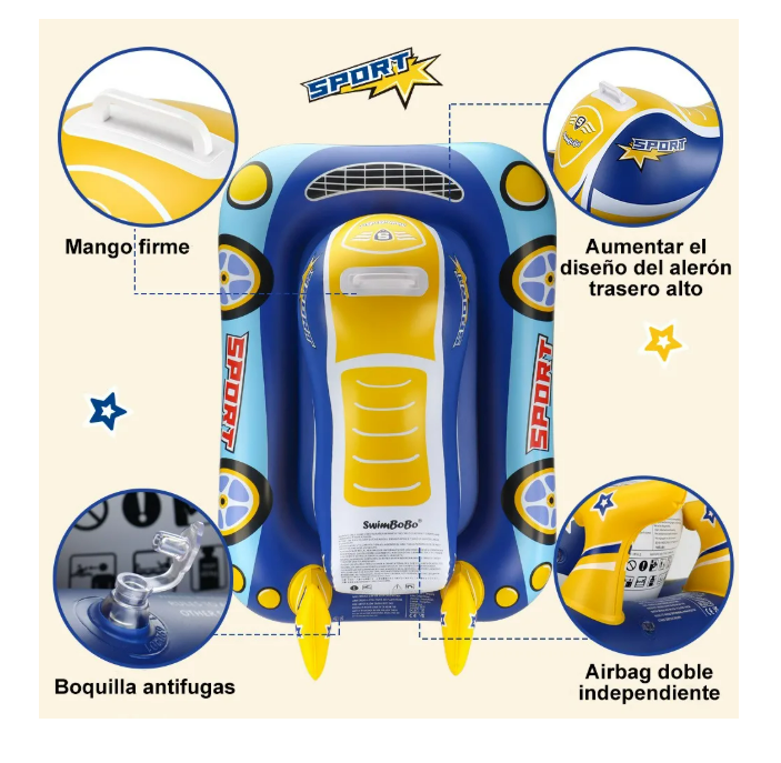 Foto 2 | Inflable Para Flotador Alberca Piscina Niño Moto Acuatica