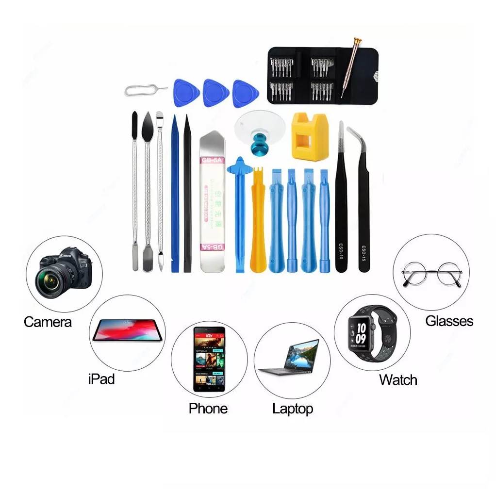 Foto 4 pulgar | Kit De Herramientas Reparación Pantalla Lcd Celular 45 En 1 Multicolor