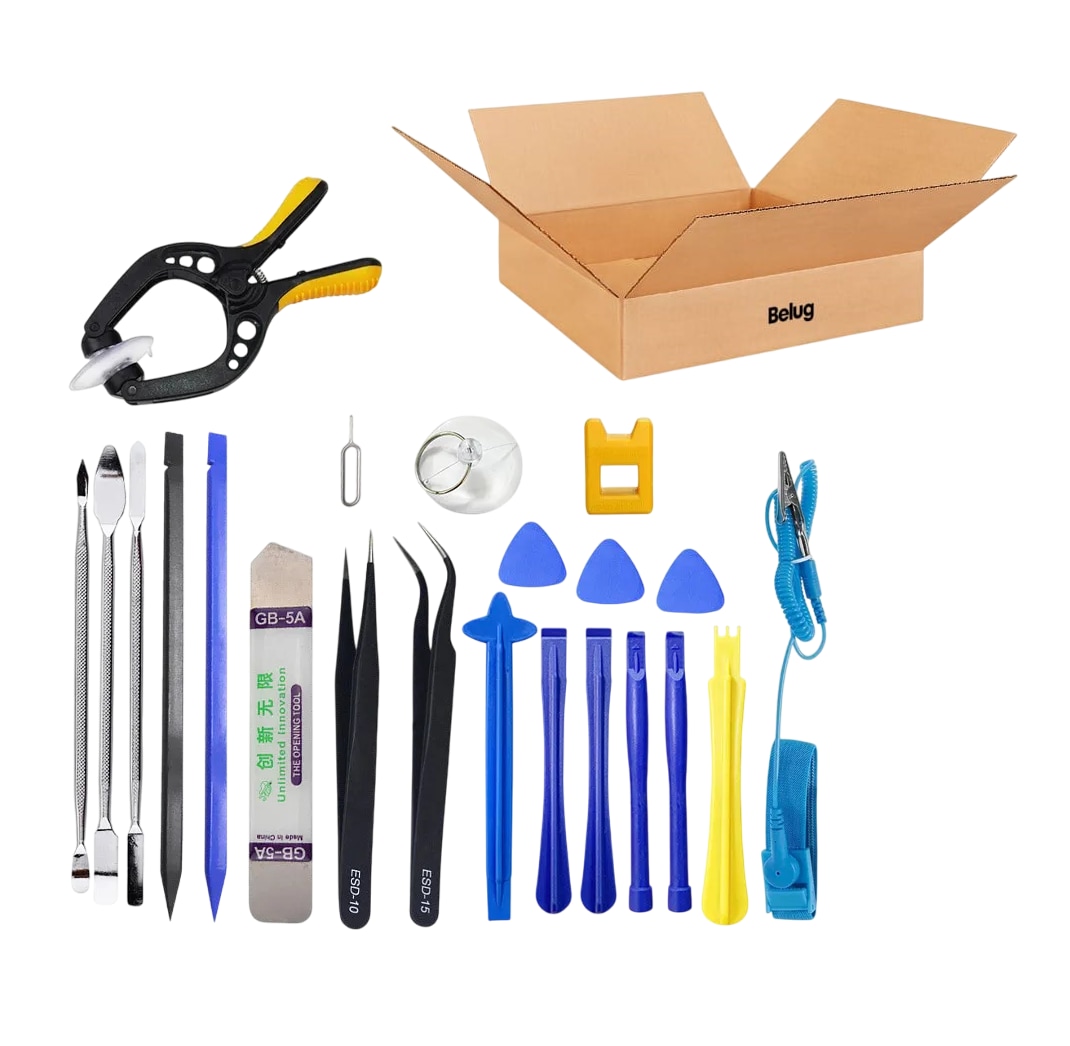 Kit De Herramientas Reparación Pantalla Lcd Celular 47 En 1 Negro Azul $529