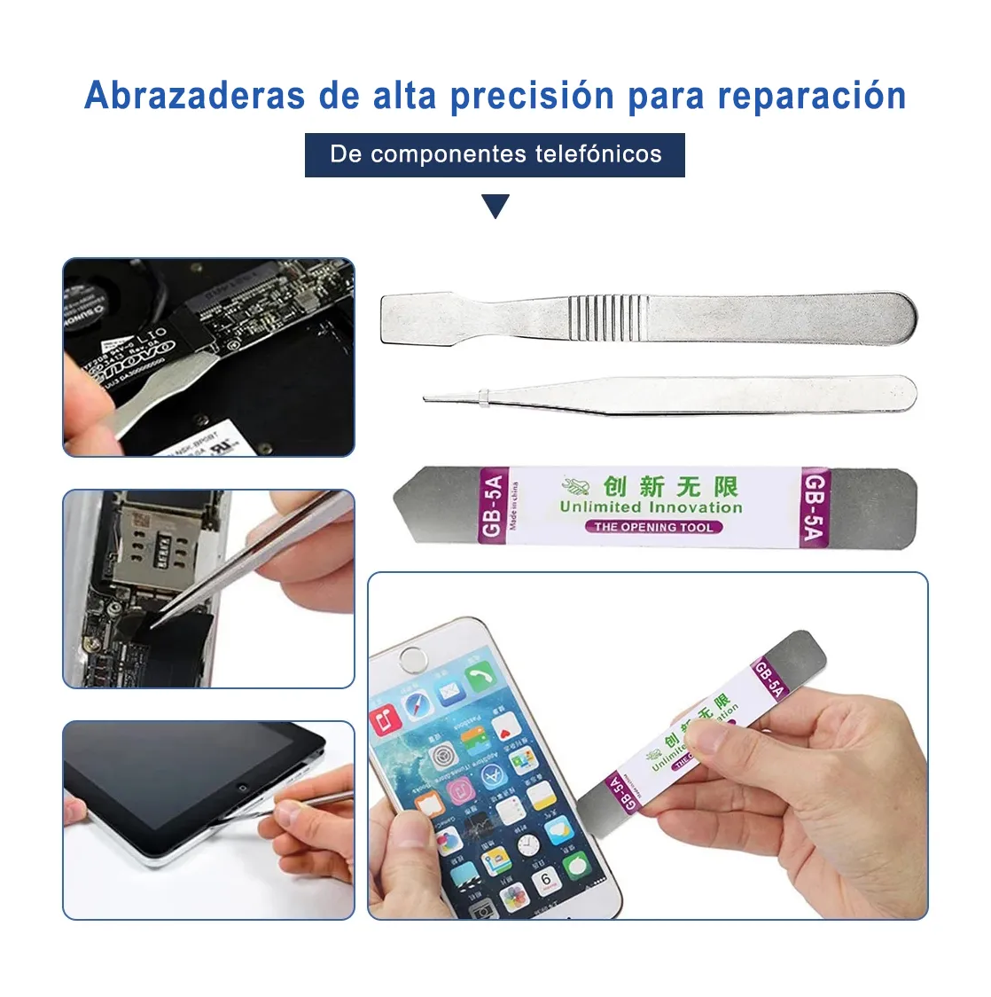 Foto 2 | Kit De Herramientas Reparación Pantalla Lcd Celular 47 En 1 Negro Azul