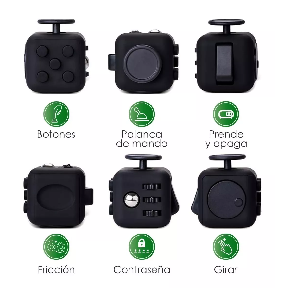 Foto 4 pulgar | Cubo Anti Estrés Negro
