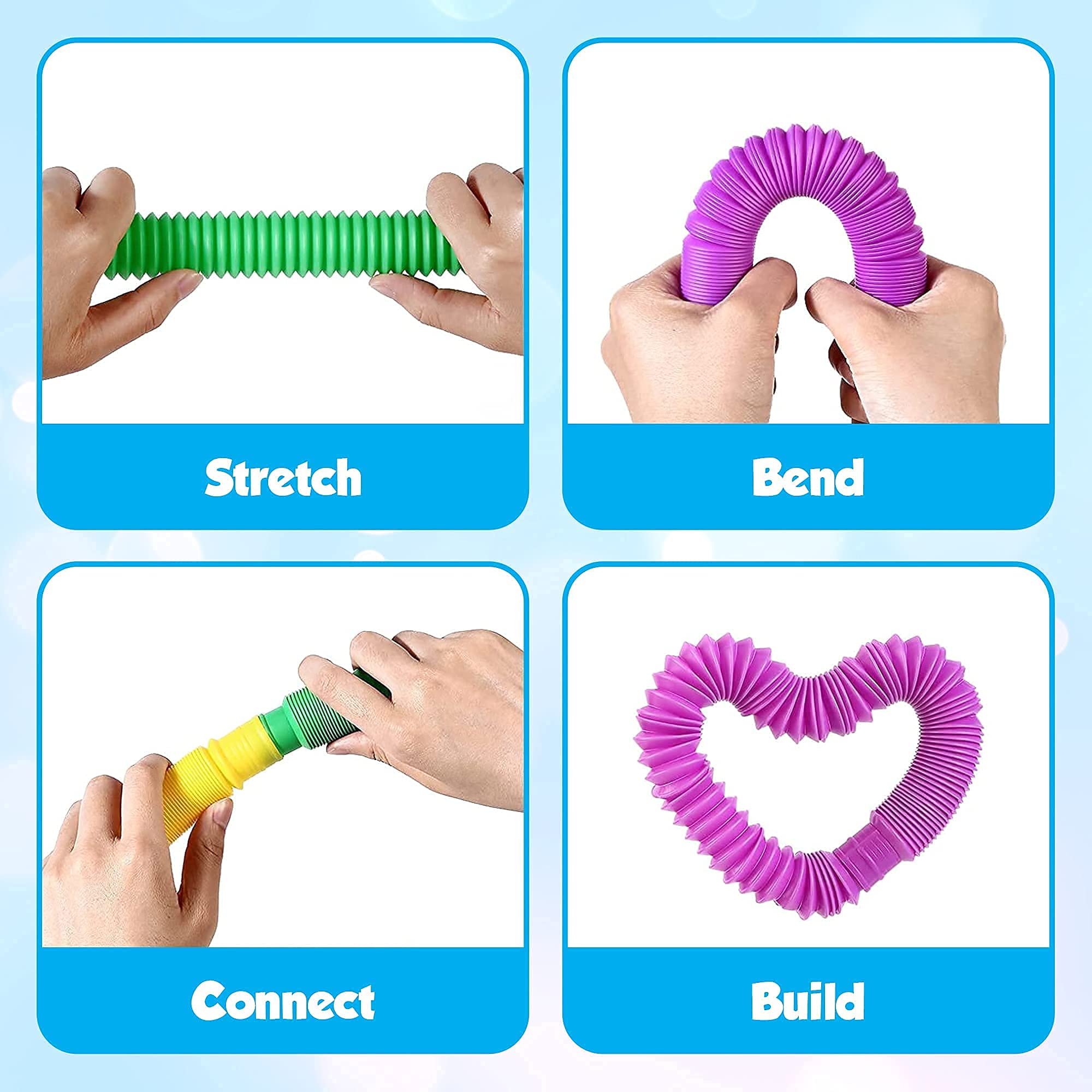 Foto 4 pulgar | Juguete Antiestrés Playkidz Pop Tubes Multicolor 4 Piezas - Venta Internacional