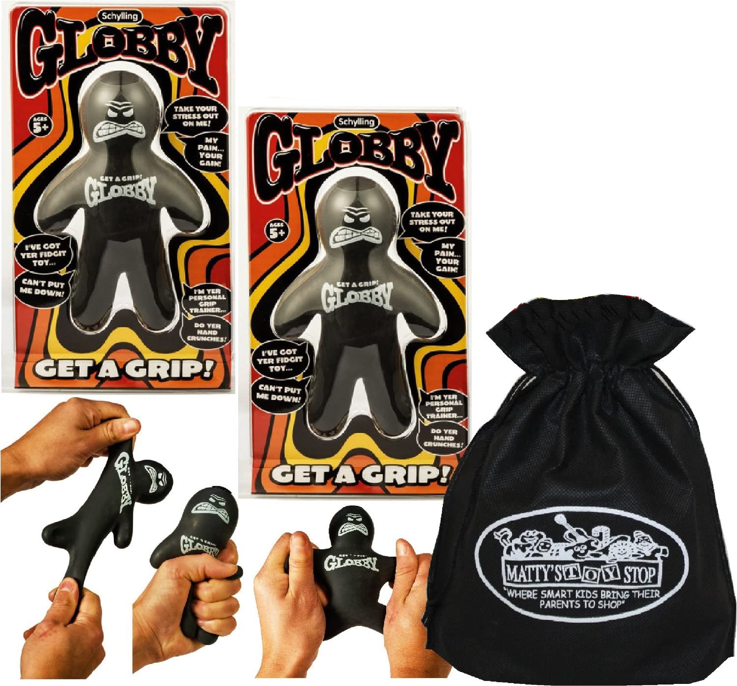 Foto 2 pulgar | Set De Regalo Para Aliviar El Estrés Schylling Globby Guy, Paquete De 2 Con Bolsa - Venta Internacional.
