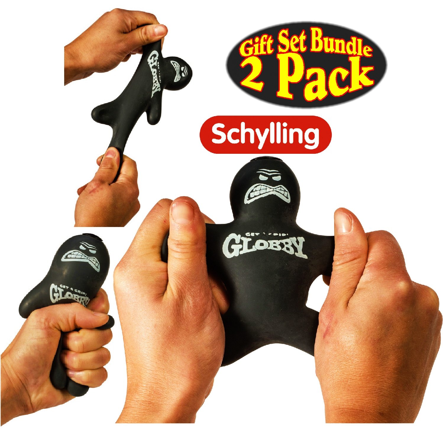 Foto 3 pulgar | Set De Regalo Para Aliviar El Estrés Schylling Globby Guy, Paquete De 2 Con Bolsa - Venta Internacional.